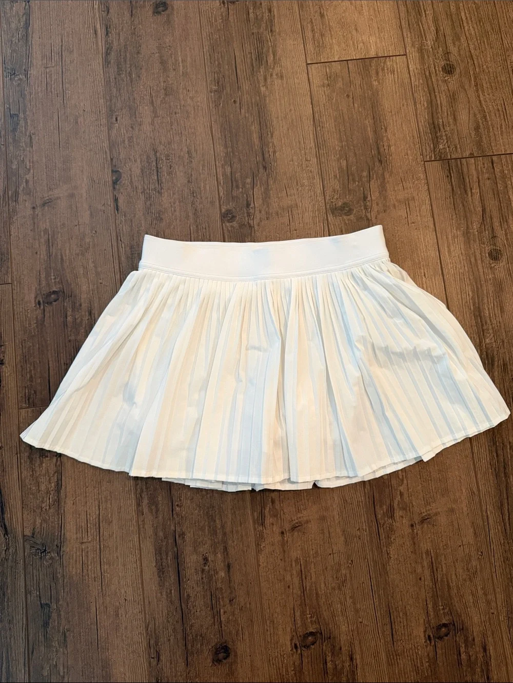 RePleat Hight Rise White Pleated Mini Skirt
